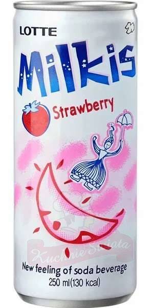 I59519 Napój jogurtowy Milkis truskawka 250ml Lotte